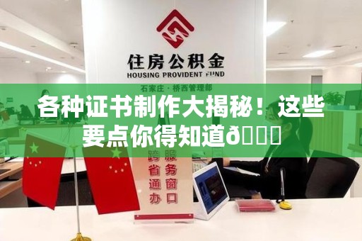 浔阳各种证书制作大揭秘！这些要点你得知道😎